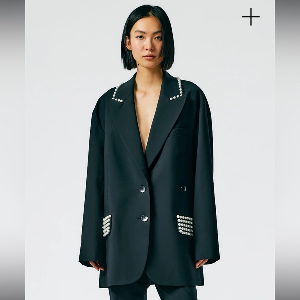 Tibi Alexis Beading Liam Blazer size small sample